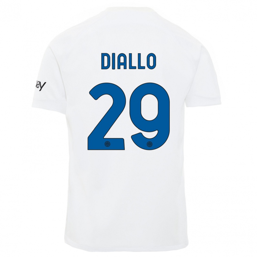 Kandiny Herren Oumar Diallo #29 Weiß Auswärtstrikot Trikot 2023/24 T-Shirt