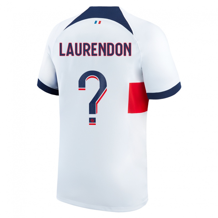 Kandiny Herren Bilal Laurendon #0 Weiß Auswärtstrikot Trikot 2023/24 T-Shirt
