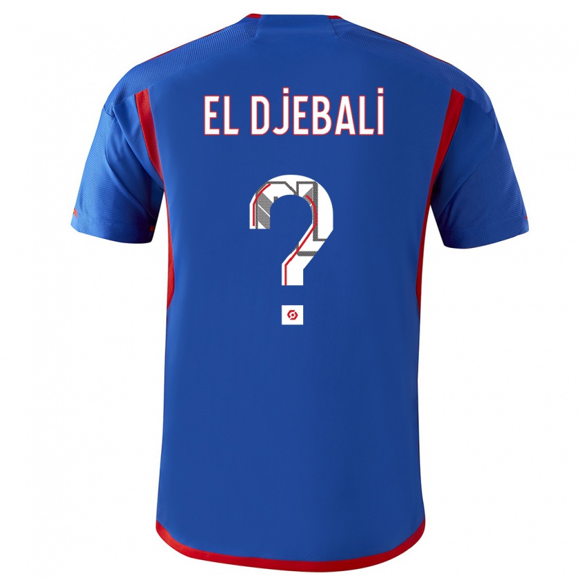 Kandiny Herren Rayan El Djebali #0 Blau Rot Auswärtstrikot Trikot 2023/24 T-Shirt