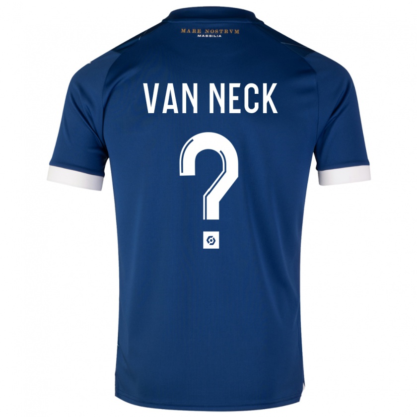 Kandiny Herren Jelle Van Neck #0 Dunkelblau Auswärtstrikot Trikot 2023/24 T-Shirt