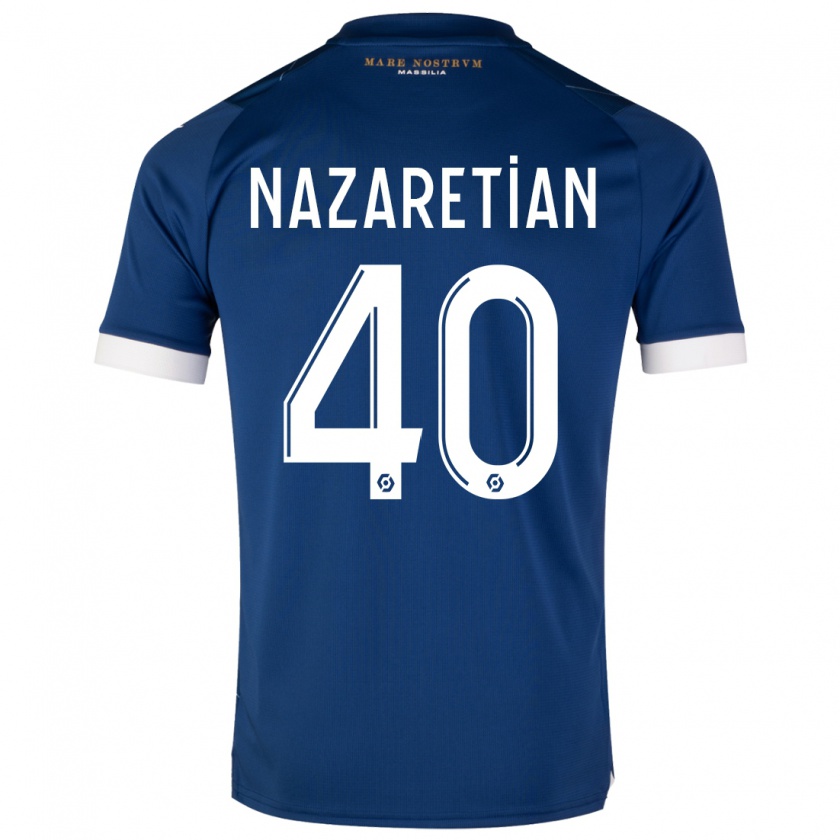 Kandiny Herren Manuel Nazaretian #40 Dunkelblau Auswärtstrikot Trikot 2023/24 T-Shirt