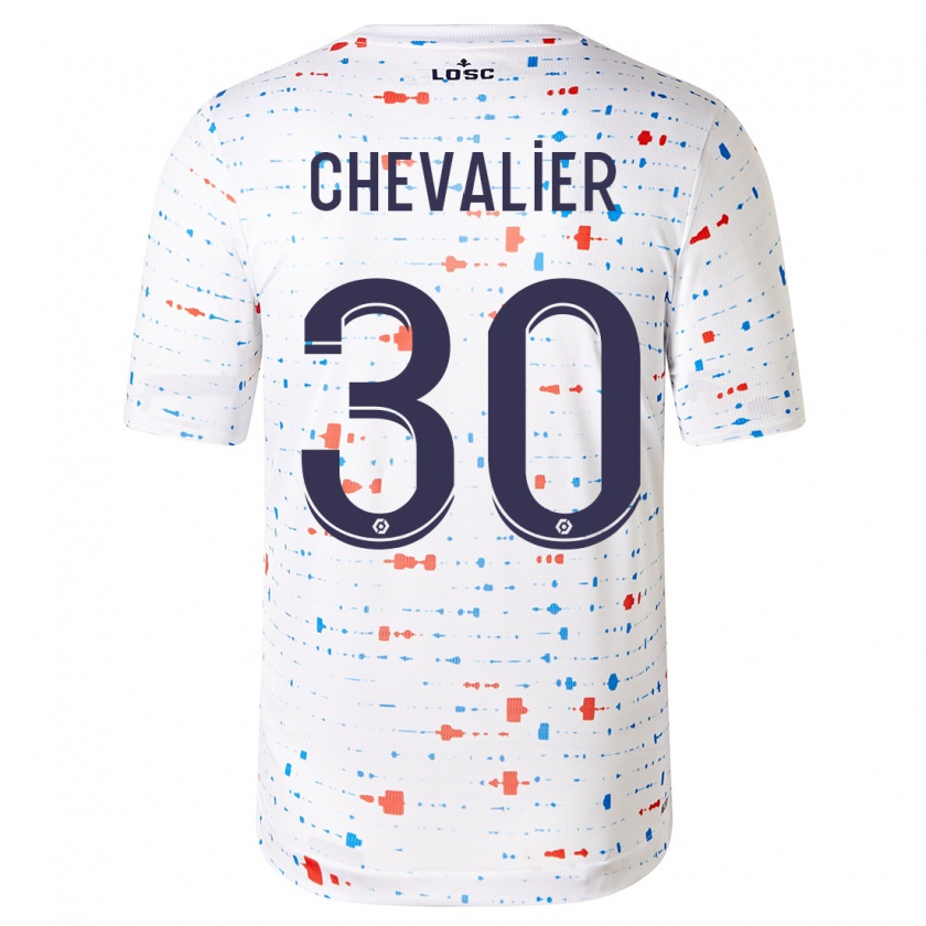 Kandiny Herren Lucas Chevalier #30 Weiß Auswärtstrikot Trikot 2023/24 T-Shirt