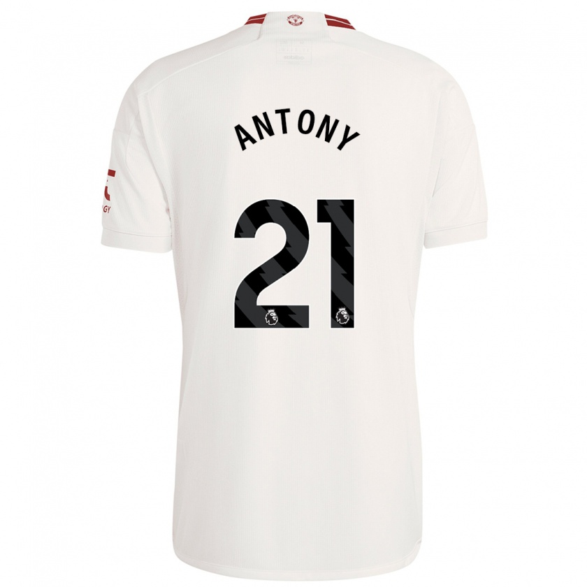 Kandiny Herren Antony #21 Weiß Ausweichtrikot Trikot 2023/24 T-Shirt