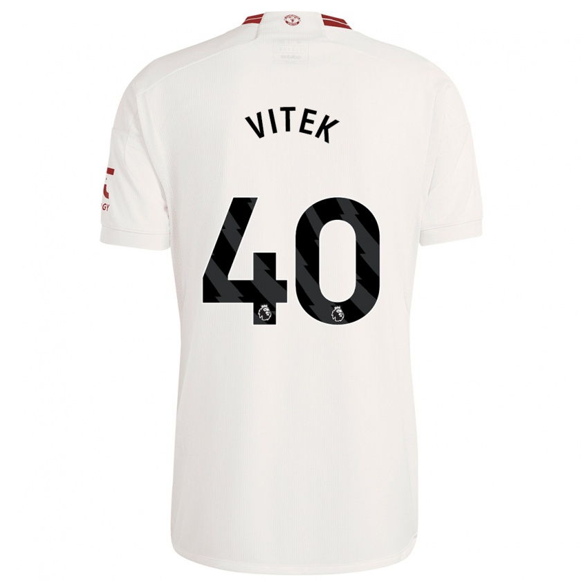 Kandiny Herren Radek Vitek #40 Weiß Ausweichtrikot Trikot 2023/24 T-Shirt