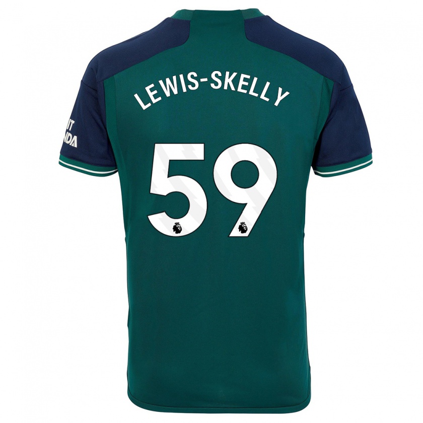 Kandiny Herren Myles Lewis-Skelly #59 Grün Ausweichtrikot Trikot 2023/24 T-Shirt
