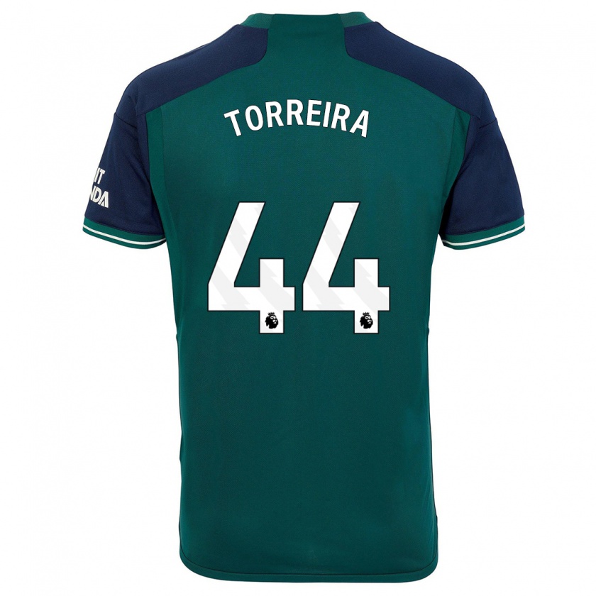 Kandiny Herren Lucas Torreira #44 Grün Ausweichtrikot Trikot 2023/24 T-Shirt