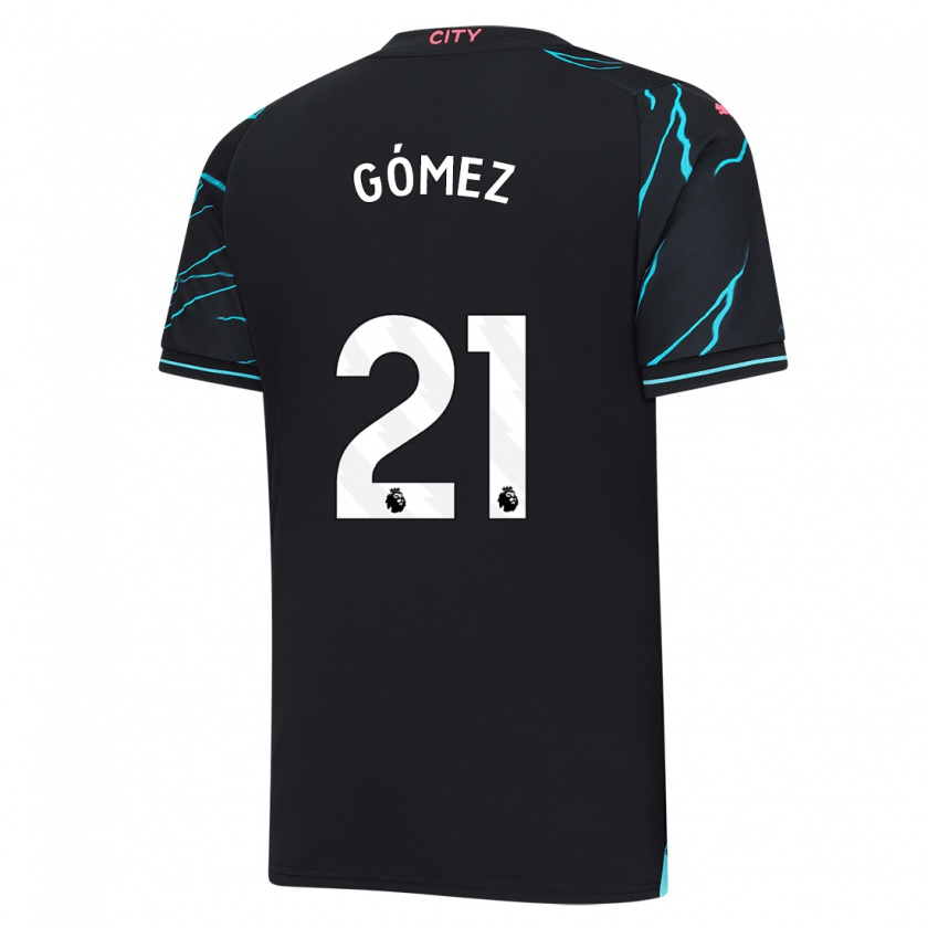 Kandiny Herren Sergio Gómez #21 Dunkelblau Ausweichtrikot Trikot 2023/24 T-Shirt