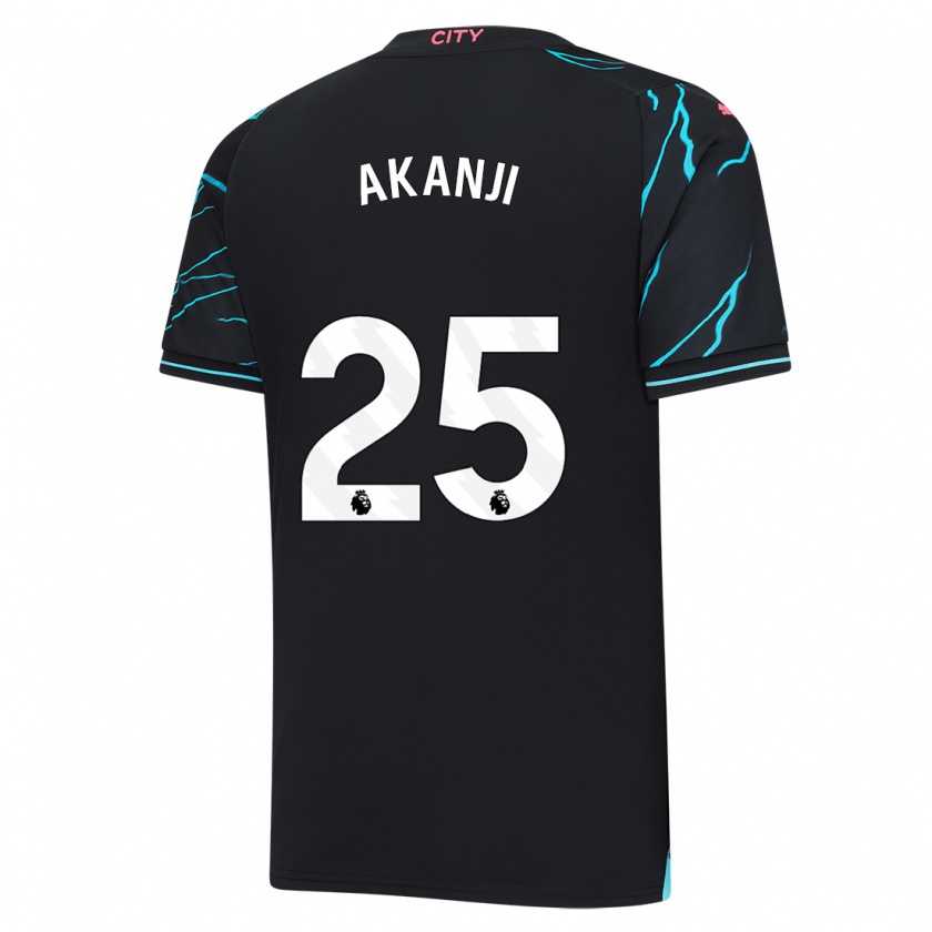Kandiny Herren Manuel Akanji #25 Dunkelblau Ausweichtrikot Trikot 2023/24 T-Shirt