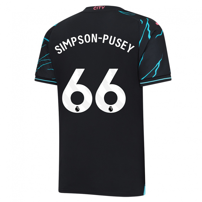 Kandiny Herren Jahmai Simpson-Pusey #66 Dunkelblau Ausweichtrikot Trikot 2023/24 T-Shirt