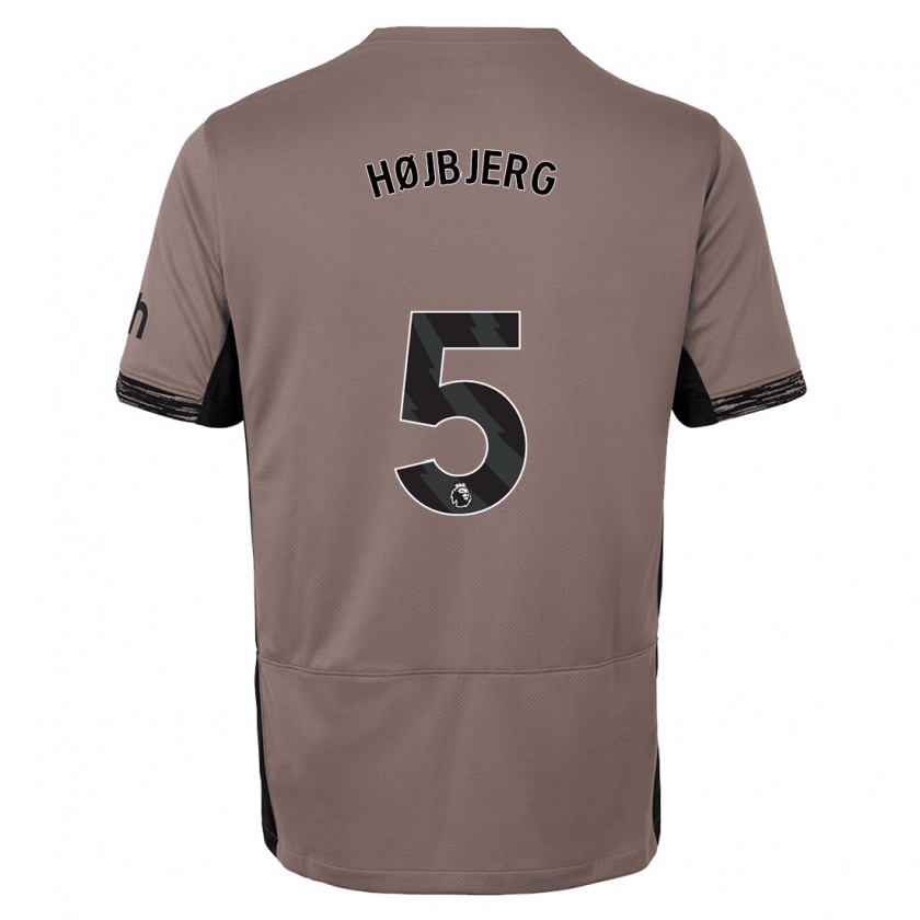 Kandiny Herren Pierre-Emile Højbjerg #5 Dunkelbeige Ausweichtrikot Trikot 2023/24 T-Shirt
