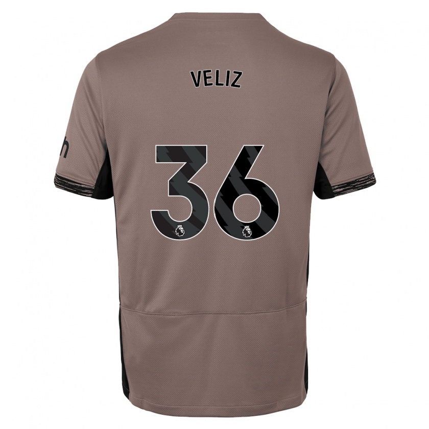 Kandiny Herren Alejo Véliz #36 Dunkelbeige Ausweichtrikot Trikot 2023/24 T-Shirt