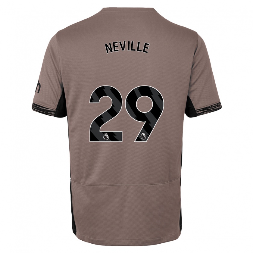Kandiny Herren Ashleigh Neville #29 Dunkelbeige Ausweichtrikot Trikot 2023/24 T-Shirt