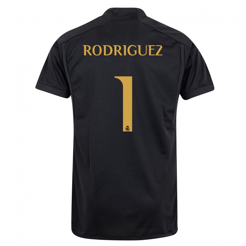 Kandiny Herren Misa Rodriguez #1 Schwarz Ausweichtrikot Trikot 2023/24 T-Shirt