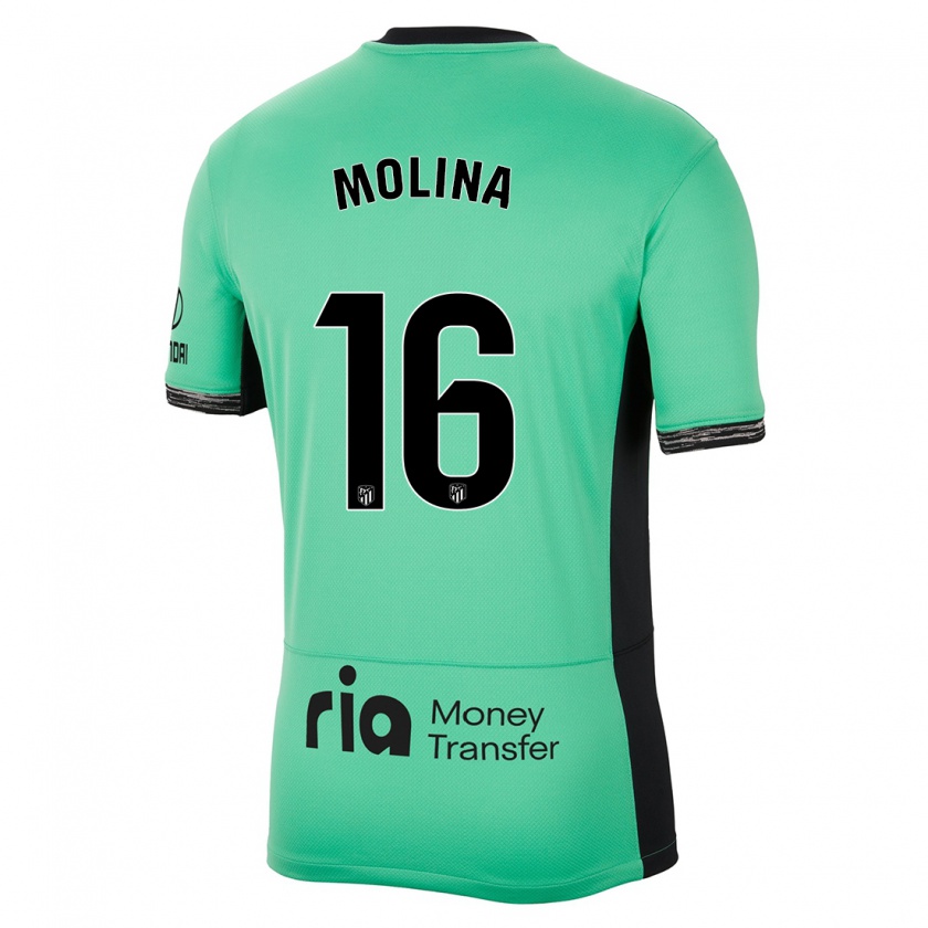 Kandiny Herren Nahuel Molina #16 Frühlingsgrün Ausweichtrikot Trikot 2023/24 T-Shirt