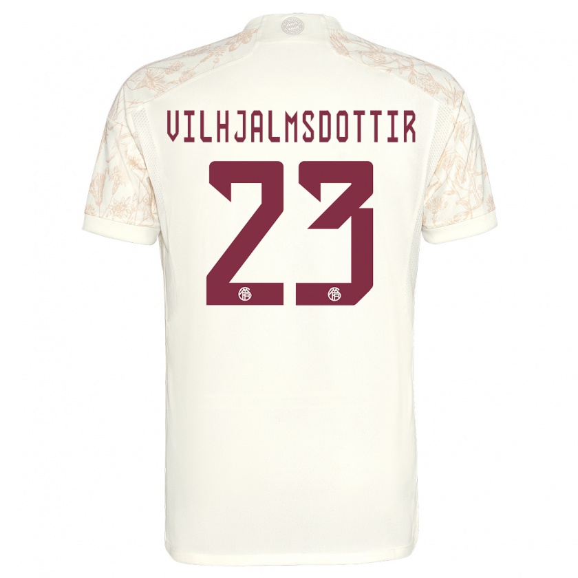 Kandiny Herren Karolina Lea Vilhjalmsdottir #23 Cremefarben Ausweichtrikot Trikot 2023/24 T-Shirt