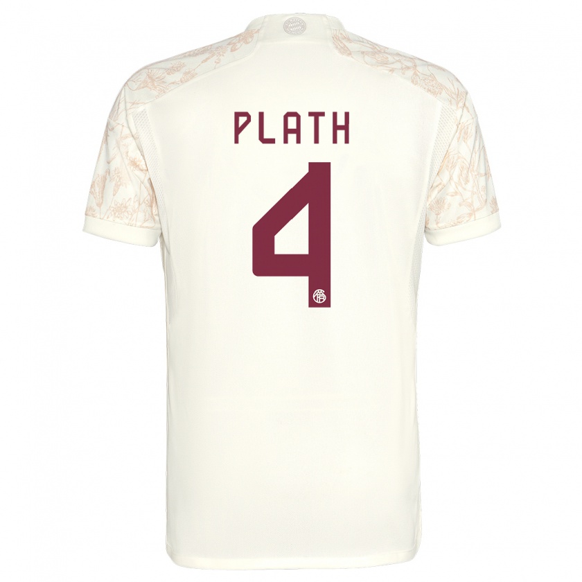 Kandiny Herren Max Plath #4 Cremefarben Ausweichtrikot Trikot 2023/24 T-Shirt