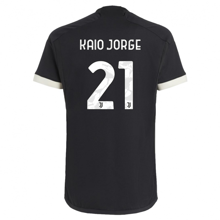Kandiny Herren Kaio Jorge #21 Schwarz Ausweichtrikot Trikot 2023/24 T-Shirt