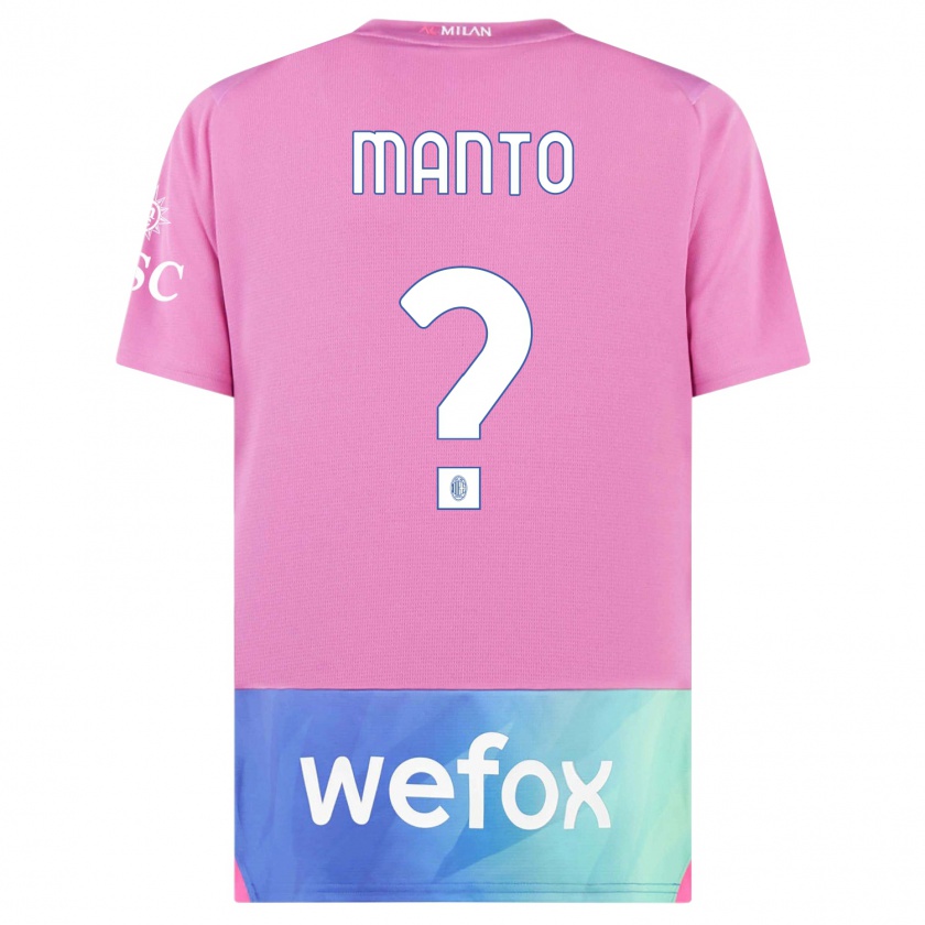 Kandiny Herren Gaetano Manto #0 Pink Lila Ausweichtrikot Trikot 2023/24 T-Shirt