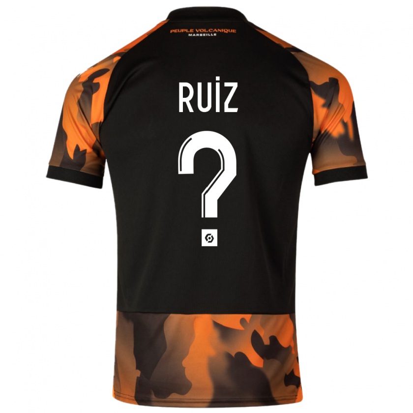 Kandiny Herren Pedro Ruiz #0 Schwarzorange Ausweichtrikot Trikot 2023/24 T-Shirt