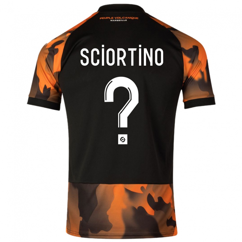 Kandiny Herren Paolo Sciortino #0 Schwarzorange Ausweichtrikot Trikot 2023/24 T-Shirt