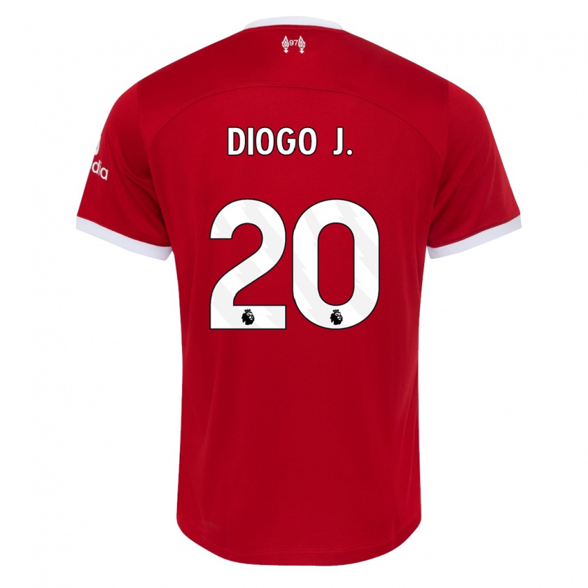 Kandiny Damen Diogo Jota #20 Rot Heimtrikot Trikot 2023/24 T-Shirt