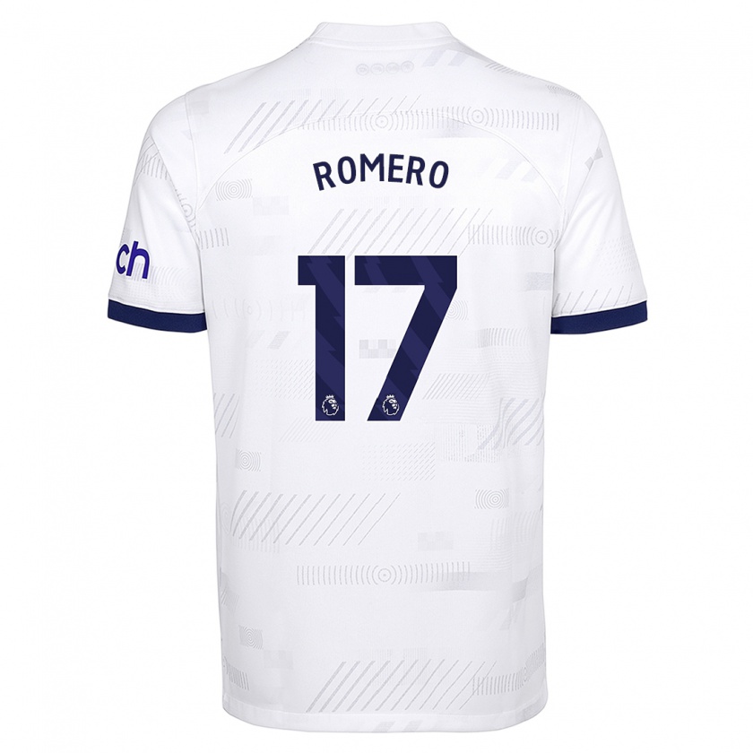 Kandiny Damen Cristian Romero #17 Weiß Heimtrikot Trikot 2023/24 T-Shirt