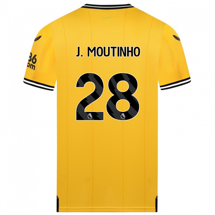Kandiny Damen Joao Moutinho #28 Gelb Heimtrikot Trikot 2023/24 T-Shirt