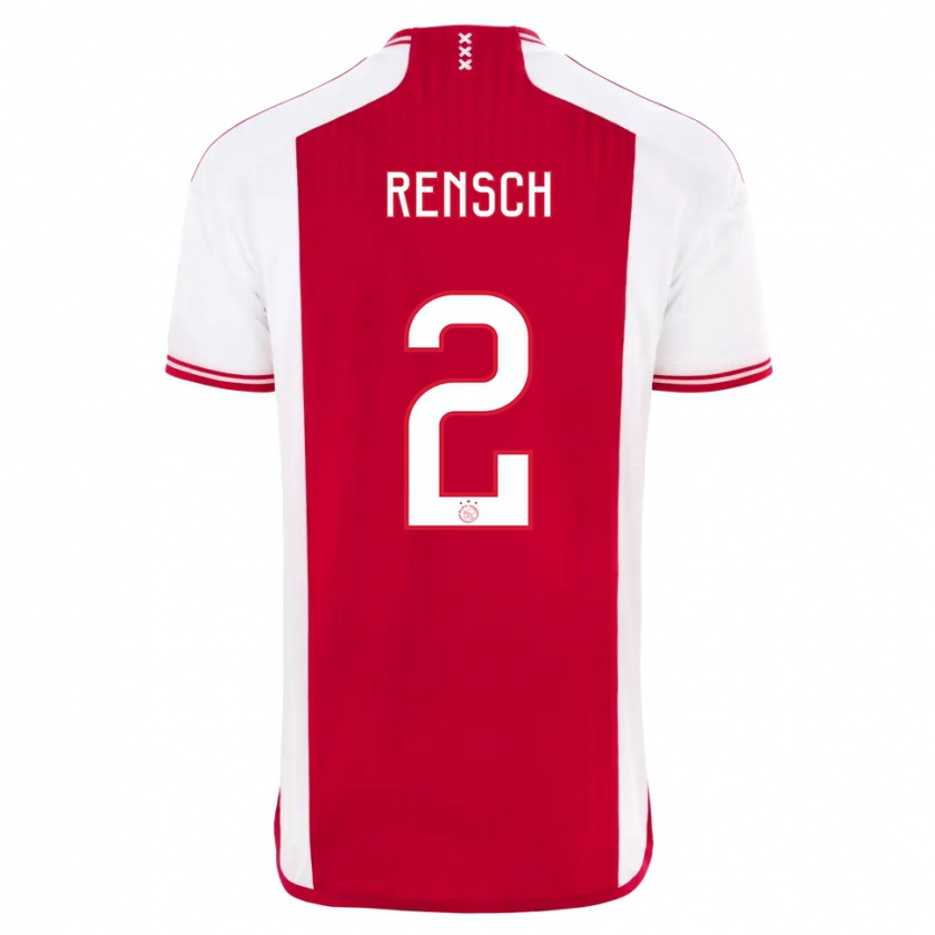 Kandiny Damen Devyne Rensch #2 Rot-Weiss Heimtrikot Trikot 2023/24 T-Shirt
