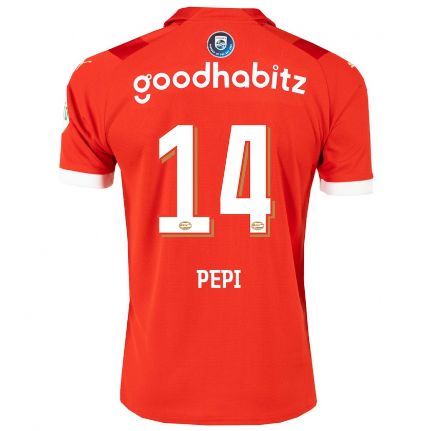 Kandiny Damen Ricardo Pepi #14 Rot Heimtrikot Trikot 2023/24 T-Shirt