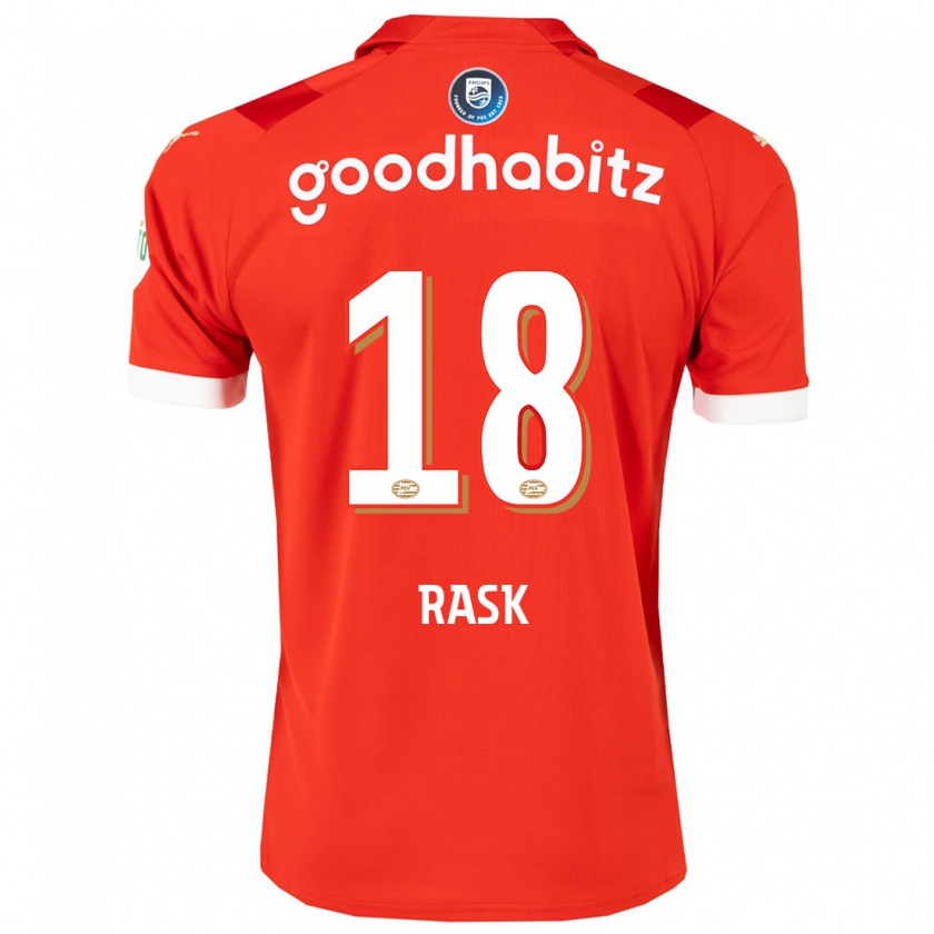 Kandiny Damen Caroline Rask #18 Rot Heimtrikot Trikot 2023/24 T-Shirt