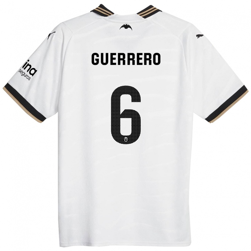 Kandiny Damen Paula Guerrero #6 Weiß Heimtrikot Trikot 2023/24 T-Shirt