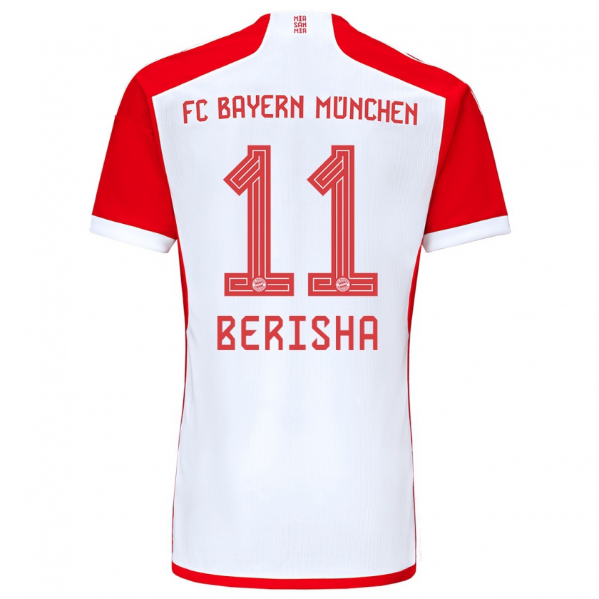 Kandiny Damen Dion Berisha #11 Rot-Weiss Heimtrikot Trikot 2023/24 T-Shirt