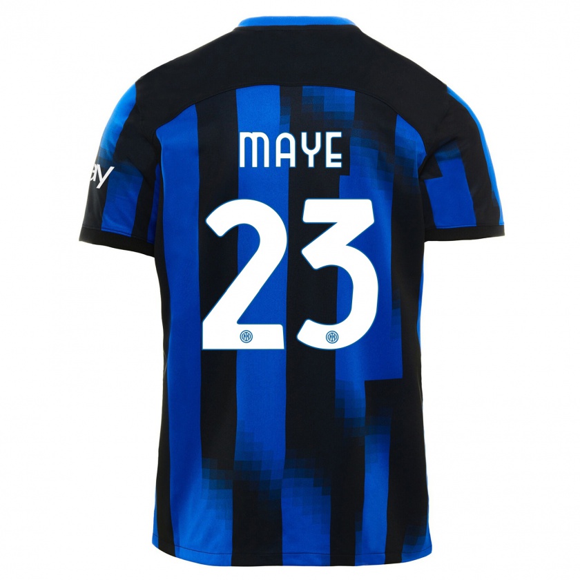 Kandiny Damen Yvan Maye #23 Schwarz Blau Heimtrikot Trikot 2023/24 T-Shirt