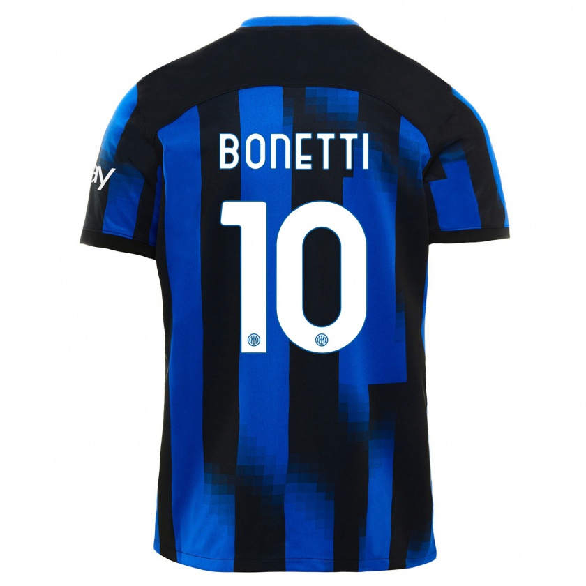 Kandiny Damen Tatiana Bonetti #10 Schwarz Blau Heimtrikot Trikot 2023/24 T-Shirt