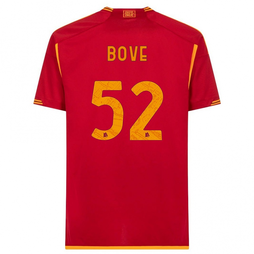 Kandiny Damen Edoardo Bove #52 Rot Heimtrikot Trikot 2023/24 T-Shirt