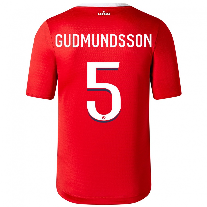 Kandiny Damen Gabriel Gudmundsson #5 Rot Heimtrikot Trikot 2023/24 T-Shirt