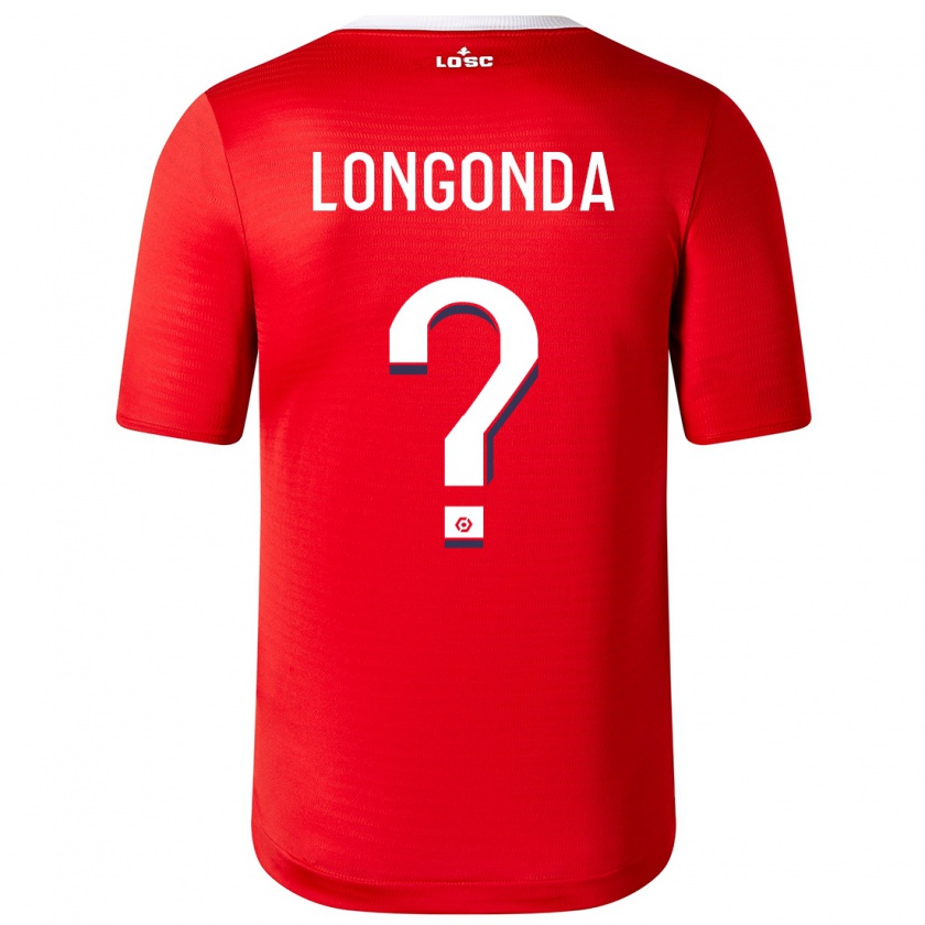 Kandiny Damen Jean-Pierre Longonda #0 Rot Heimtrikot Trikot 2023/24 T-Shirt