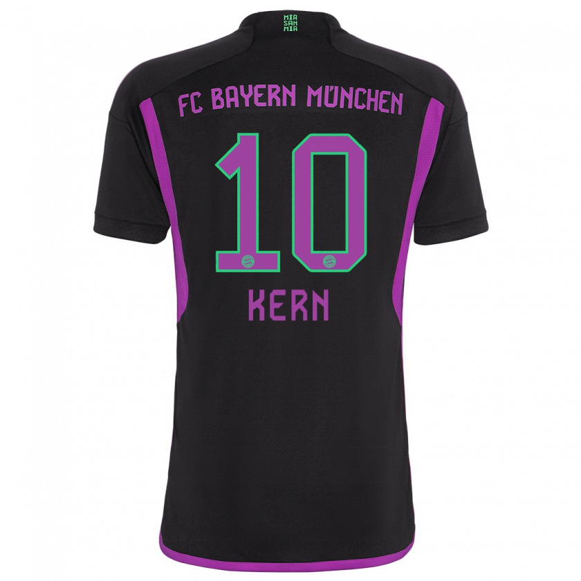 Kandiny Damen Timo Kern #10 Schwarz Auswärtstrikot Trikot 2023/24 T-Shirt