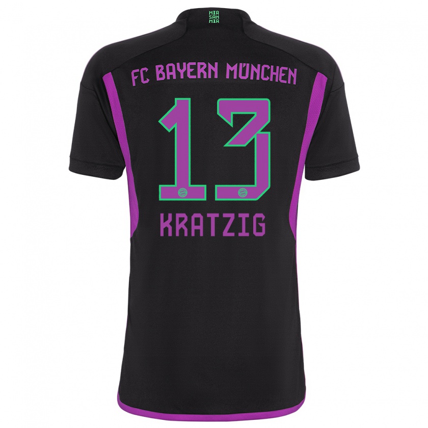 Kandiny Damen Frans Kratzig #13 Schwarz Auswärtstrikot Trikot 2023/24 T-Shirt