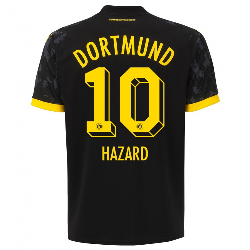 Kandiny Damen Thorgan Hazard #10 Schwarz Auswärtstrikot Trikot 2023/24 T-Shirt
