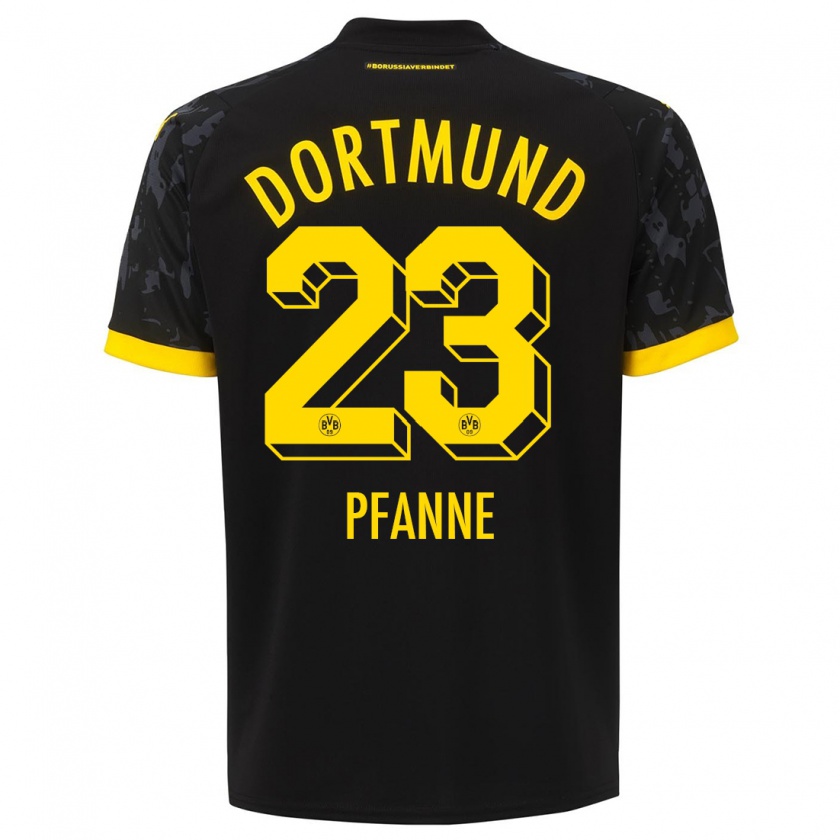 Kandiny Damen Franz Pfanne #23 Schwarz Auswärtstrikot Trikot 2023/24 T-Shirt
