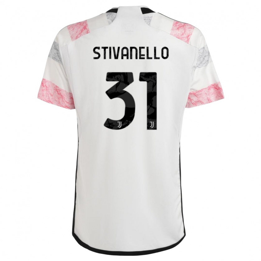 Kandiny Damen Riccardo Stivanello #31 Weiß Rosa Auswärtstrikot Trikot 2023/24 T-Shirt