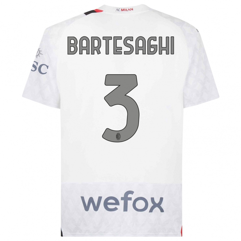 Kandiny Damen Davide Bartesaghi #3 Weiß Auswärtstrikot Trikot 2023/24 T-Shirt