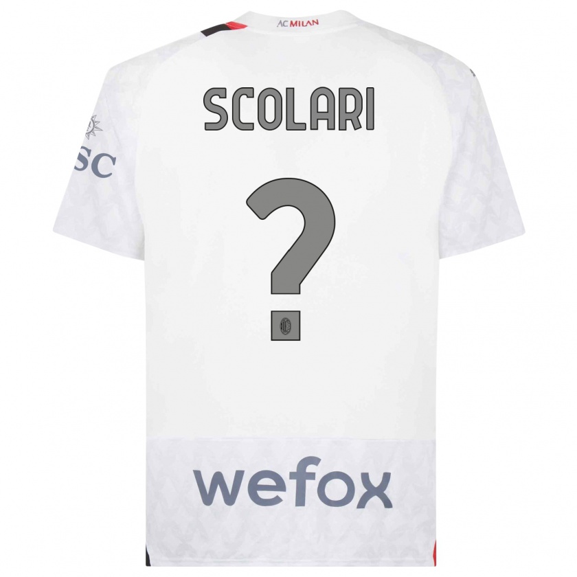 Kandiny Damen Davide Scolari #0 Weiß Auswärtstrikot Trikot 2023/24 T-Shirt