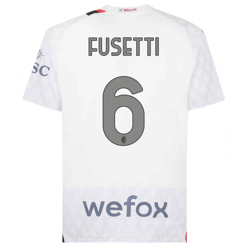 Kandiny Damen Laura Fusetti #6 Weiß Auswärtstrikot Trikot 2023/24 T-Shirt