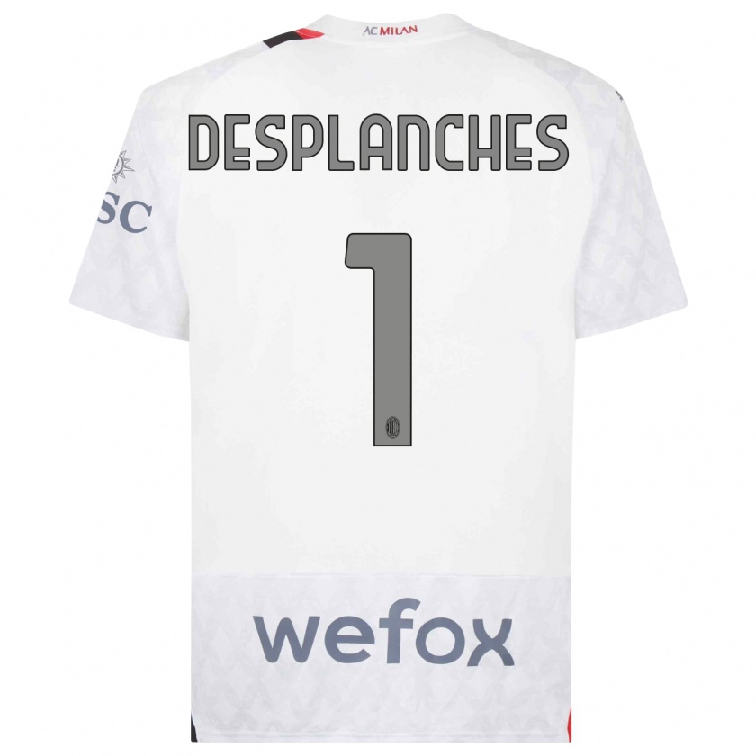 Kandiny Damen Sebastiano Desplanches #1 Weiß Auswärtstrikot Trikot 2023/24 T-Shirt