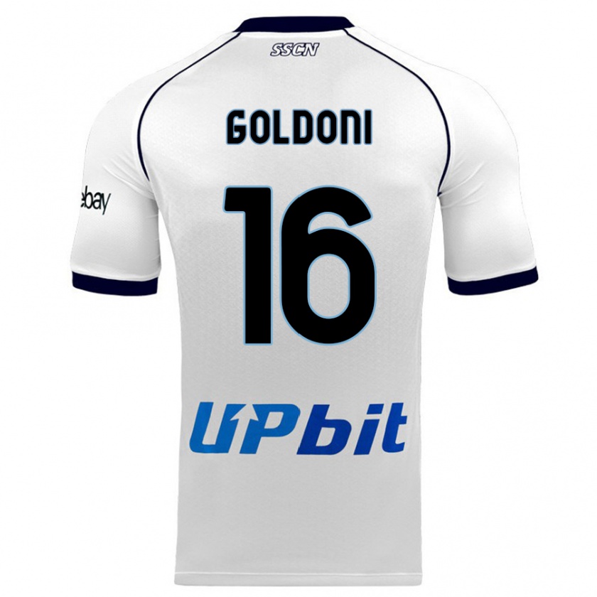 Kandiny Damen Eleonora Goldoni #16 Weiß Auswärtstrikot Trikot 2023/24 T-Shirt
