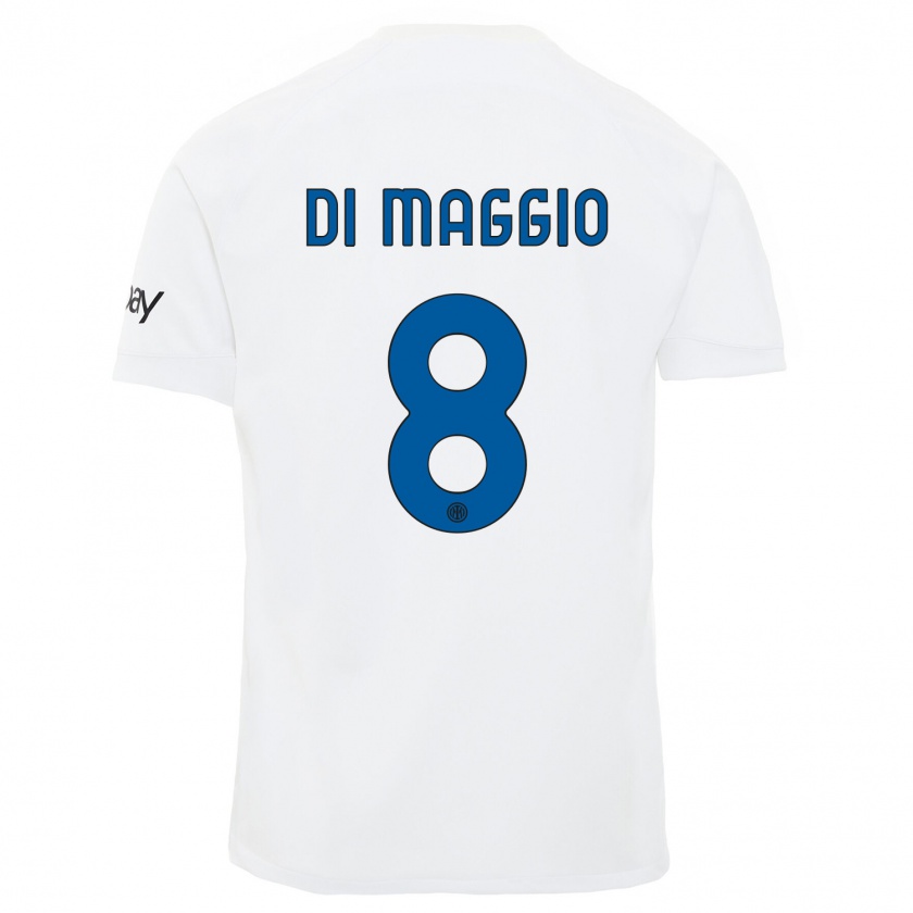 Kandiny Damen Luca Di Maggio #8 Weiß Auswärtstrikot Trikot 2023/24 T-Shirt