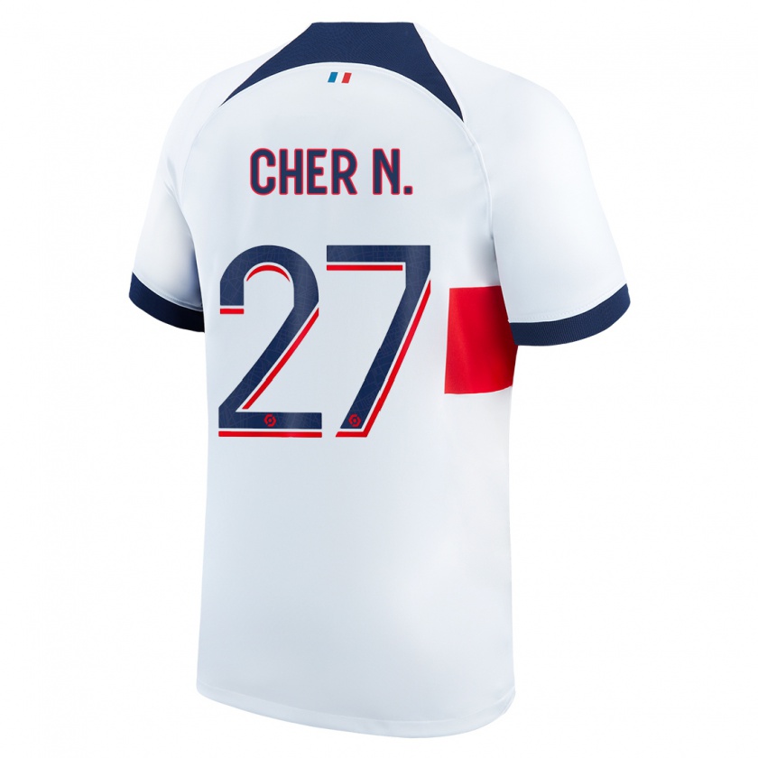 Kandiny Damen Cher Ndour #27 Weiß Auswärtstrikot Trikot 2023/24 T-Shirt