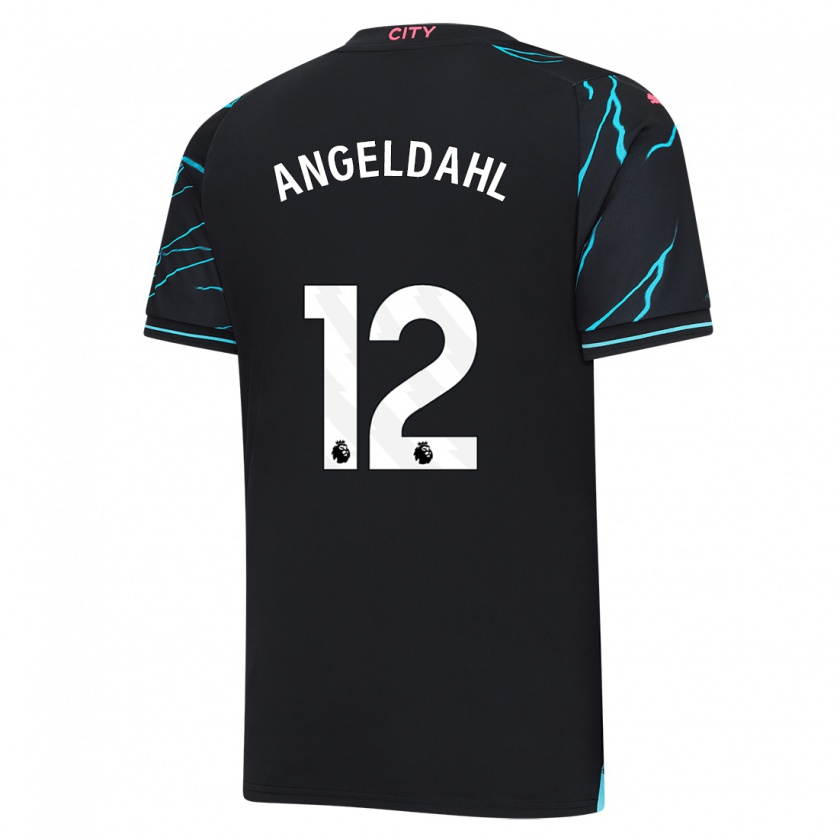 Kandiny Damen Filippa Angeldahl #12 Dunkelblau Ausweichtrikot Trikot 2023/24 T-Shirt